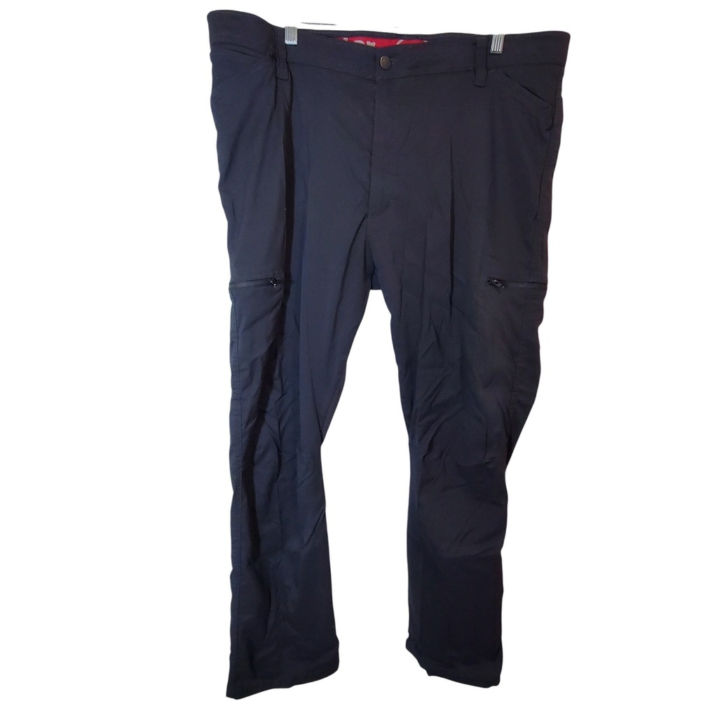 Wrangler Outdoor Series Mens Cargo Pants Black 10NW788NB 42x30 Hiking Stretch